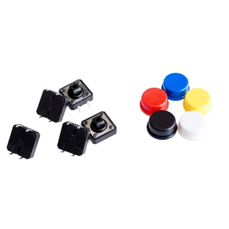 Interrupteur à bouton-poussoir, Micro bouton de commutation + capuchon  2